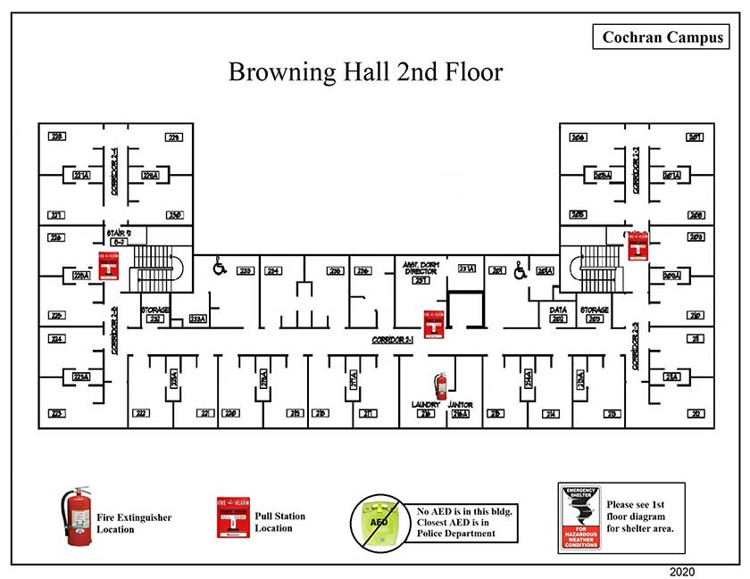 Browning Hall 2nd Safety Diagram